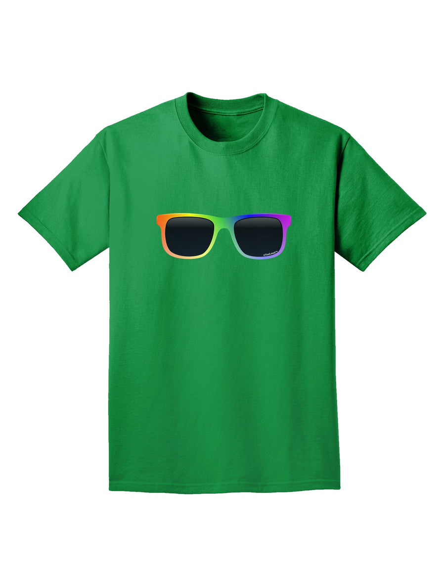 Pride Rainbow Glasses Adult Dark T-Shirt by TooLoud-Mens T-Shirt-TooLoud-Purple-Small-Davson Sales