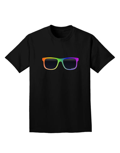 Pride Rainbow Glasses Adult Dark T-Shirt by TooLoud-Mens T-Shirt-TooLoud-Black-Small-Davson Sales