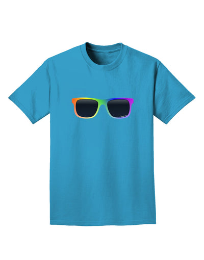 Pride Rainbow Glasses Adult Dark T-Shirt by TooLoud-Mens T-Shirt-TooLoud-Turquoise-Small-Davson Sales