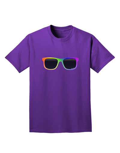 Pride Rainbow Glasses Adult Dark T-Shirt by TooLoud-Mens T-Shirt-TooLoud-Purple-Small-Davson Sales