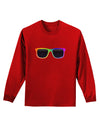 Pride Rainbow Glasses Adult Long Sleeve Dark T-Shirt by TooLoud-TooLoud-Red-Small-Davson Sales