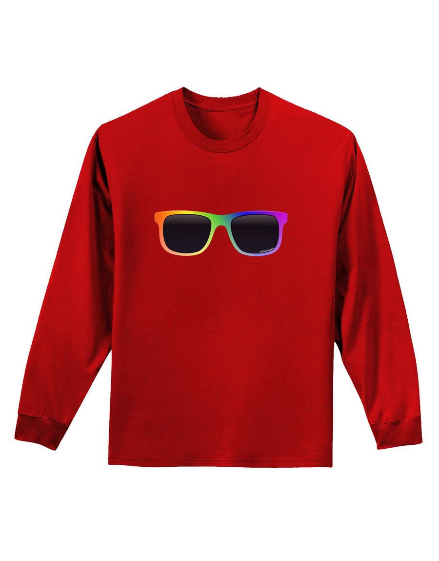 Pride Rainbow Glasses Adult Long Sleeve Dark T-Shirt by TooLoud-TooLoud-Black-Small-Davson Sales