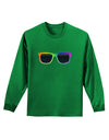 Pride Rainbow Glasses Adult Long Sleeve Dark T-Shirt by TooLoud-TooLoud-Kelly-Green-Small-Davson Sales