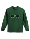 Pride Rainbow Glasses Adult Long Sleeve Dark T-Shirt by TooLoud-TooLoud-Dark-Green-Small-Davson Sales