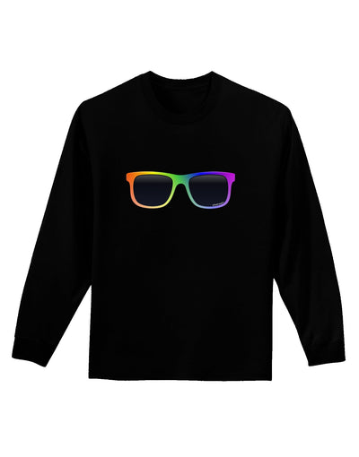 Pride Rainbow Glasses Adult Long Sleeve Dark T-Shirt by TooLoud-TooLoud-Black-Small-Davson Sales