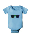 Pride Rainbow Glasses Baby Romper Bodysuit by TooLoud-Baby Romper-TooLoud-LightBlue-06-Months-Davson Sales