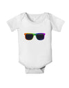 Pride Rainbow Glasses Baby Romper Bodysuit by TooLoud-Baby Romper-TooLoud-White-06-Months-Davson Sales