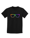 Pride Rainbow Glasses Childrens Dark T-Shirt by TooLoud-Childrens T-Shirt-TooLoud-Black-X-Small-Davson Sales