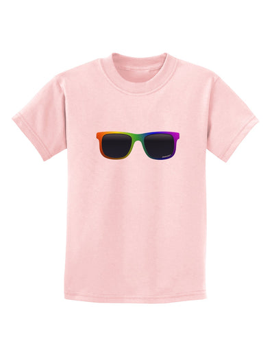 Pride Rainbow Glasses Childrens T-Shirt by TooLoud-Childrens T-Shirt-TooLoud-PalePink-X-Small-Davson Sales