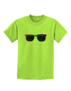 Pride Rainbow Glasses Childrens T-Shirt by TooLoud-Childrens T-Shirt-TooLoud-Lime-Green-X-Small-Davson Sales