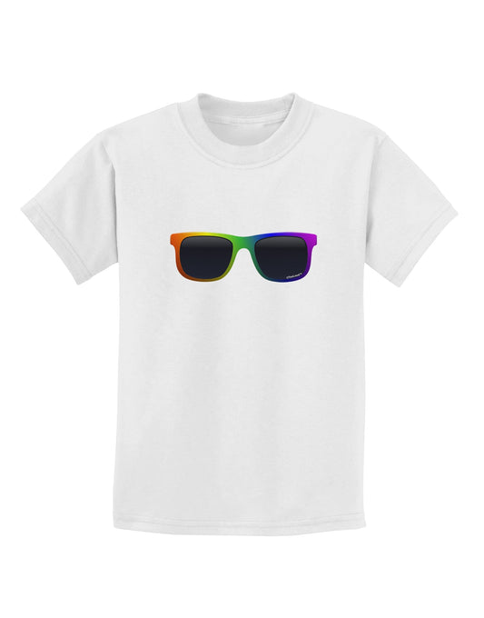 Pride Rainbow Glasses Childrens T-Shirt by TooLoud-Childrens T-Shirt-TooLoud-White-X-Small-Davson Sales