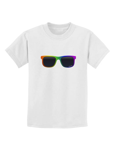 Pride Rainbow Glasses Childrens T-Shirt by TooLoud-Childrens T-Shirt-TooLoud-White-X-Small-Davson Sales