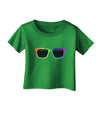 Pride Rainbow Glasses Infant T-Shirt Dark by TooLoud-Infant T-Shirt-TooLoud-Clover-Green-06-Months-Davson Sales