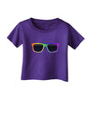 Pride Rainbow Glasses Infant T-Shirt Dark by TooLoud-Infant T-Shirt-TooLoud-Purple-06-Months-Davson Sales