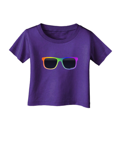 Pride Rainbow Glasses Infant T-Shirt Dark by TooLoud-Infant T-Shirt-TooLoud-Purple-06-Months-Davson Sales