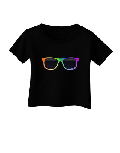 Pride Rainbow Glasses Infant T-Shirt Dark by TooLoud-Infant T-Shirt-TooLoud-Black-06-Months-Davson Sales