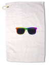 Pride Rainbow Glasses Premium Cotton Golf Towel - 16 x 25 inch by TooLoud-Golf Towel-TooLoud-16x25"-Davson Sales