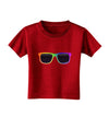 Pride Rainbow Glasses Toddler T-Shirt Dark by TooLoud-Toddler T-Shirt-TooLoud-Red-2T-Davson Sales