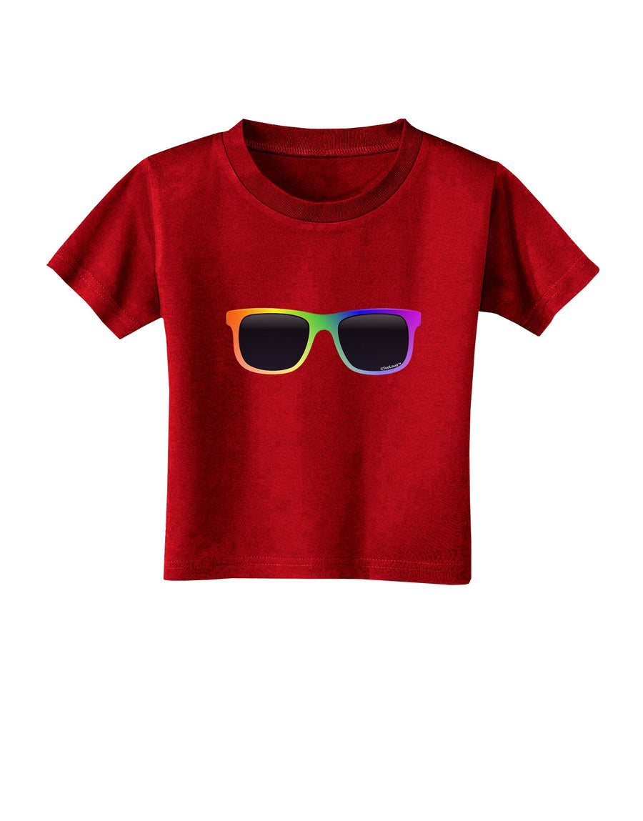 Pride Rainbow Glasses Toddler T-Shirt Dark by TooLoud-Toddler T-Shirt-TooLoud-Black-2T-Davson Sales