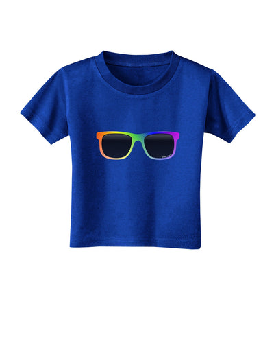 Pride Rainbow Glasses Toddler T-Shirt Dark by TooLoud-Toddler T-Shirt-TooLoud-Royal-Blue-2T-Davson Sales