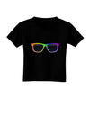 Pride Rainbow Glasses Toddler T-Shirt Dark by TooLoud-Toddler T-Shirt-TooLoud-Black-2T-Davson Sales