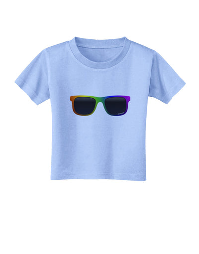 Pride Rainbow Glasses Toddler T-Shirt by TooLoud-Toddler T-Shirt-TooLoud-Aquatic-Blue-2T-Davson Sales