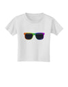 Pride Rainbow Glasses Toddler T-Shirt by TooLoud-Toddler T-Shirt-TooLoud-White-2T-Davson Sales