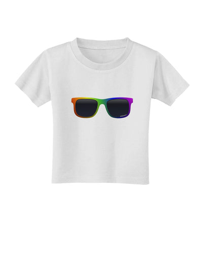 Pride Rainbow Glasses Toddler T-Shirt by TooLoud-Toddler T-Shirt-TooLoud-White-2T-Davson Sales