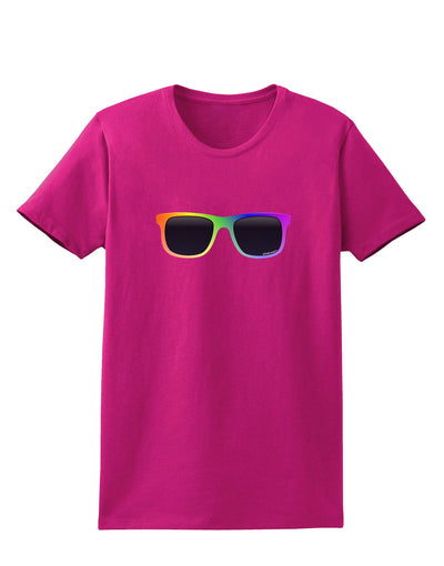 Pride Rainbow Glasses Womens Dark T-Shirt by TooLoud-Womens T-Shirt-TooLoud-Hot-Pink-Small-Davson Sales