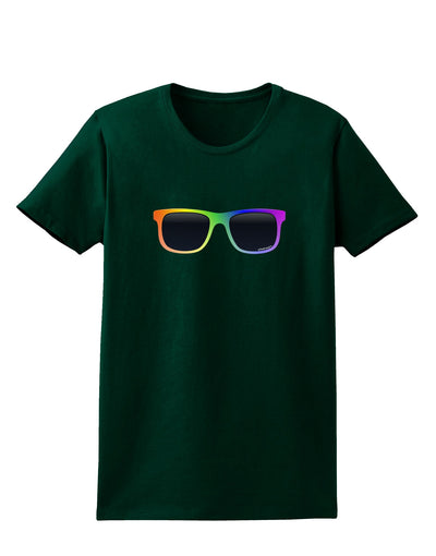 Pride Rainbow Glasses Womens Dark T-Shirt by TooLoud-Womens T-Shirt-TooLoud-Forest-Green-Small-Davson Sales