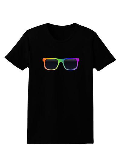 Pride Rainbow Glasses Womens Dark T-Shirt by TooLoud-Womens T-Shirt-TooLoud-Black-X-Small-Davson Sales