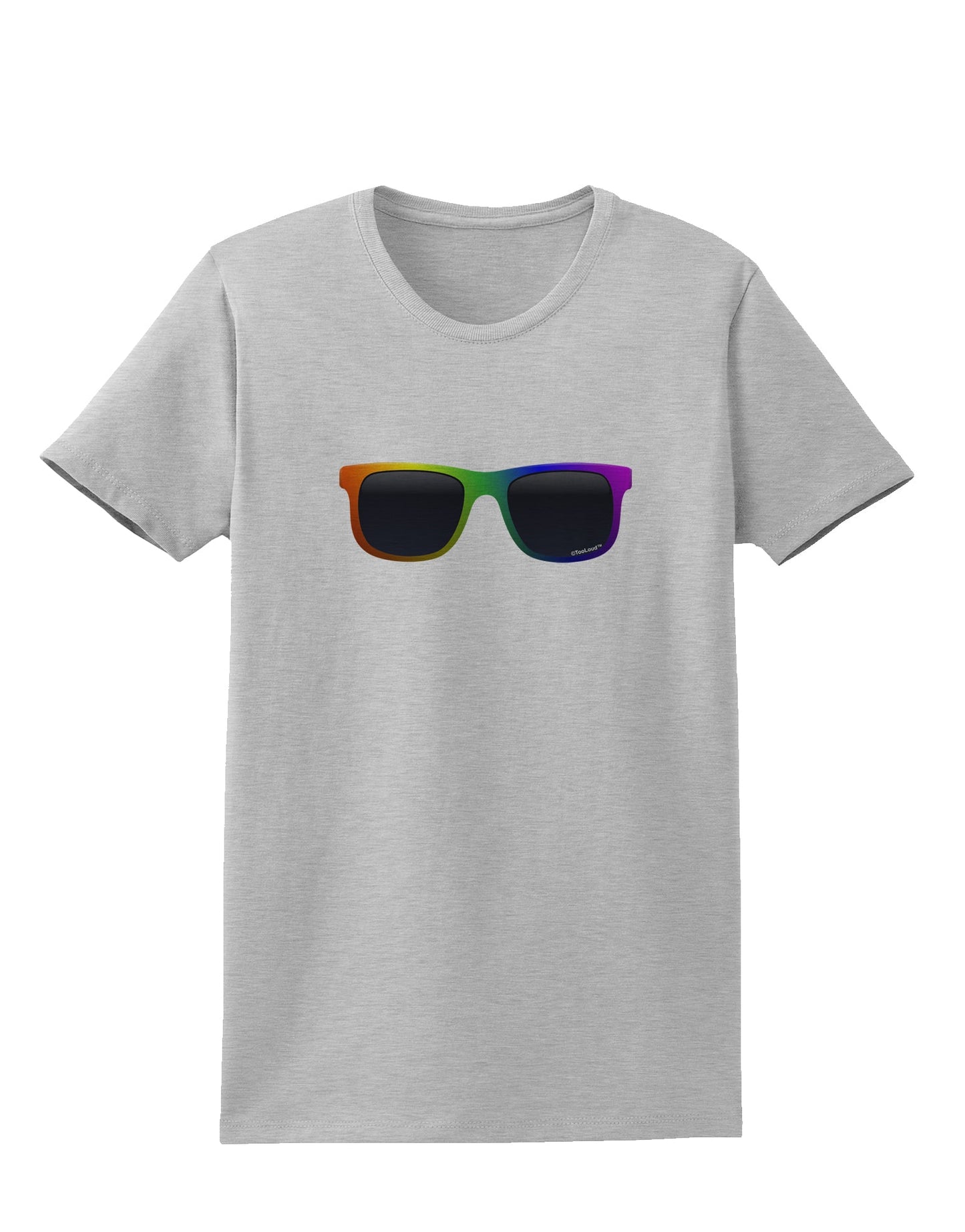 Pride Rainbow Glasses Womens T-Shirt by TooLoud-Womens T-Shirt-TooLoud-AshGray-X-Small-Davson Sales