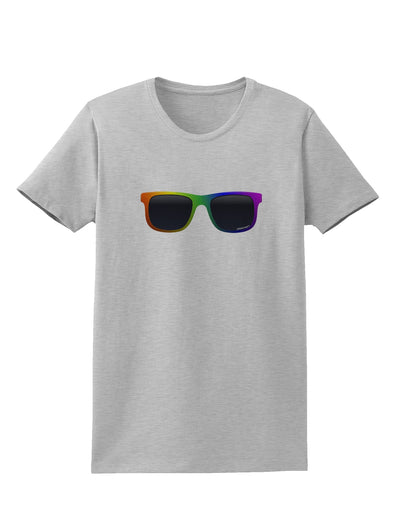 Pride Rainbow Glasses Womens T-Shirt by TooLoud-Womens T-Shirt-TooLoud-AshGray-X-Small-Davson Sales