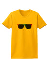 Pride Rainbow Glasses Womens T-Shirt by TooLoud-Womens T-Shirt-TooLoud-Gold-X-Small-Davson Sales