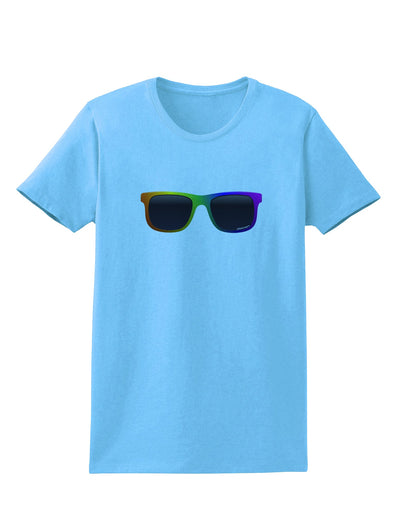 Pride Rainbow Glasses Womens T-Shirt by TooLoud-Womens T-Shirt-TooLoud-Aquatic-Blue-X-Small-Davson Sales