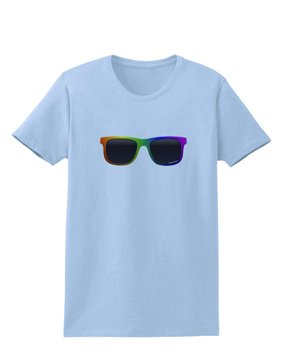 Pride Rainbow Glasses Womens T-Shirt by TooLoud-Womens T-Shirt-TooLoud-Light-Blue-X-Small-Davson Sales