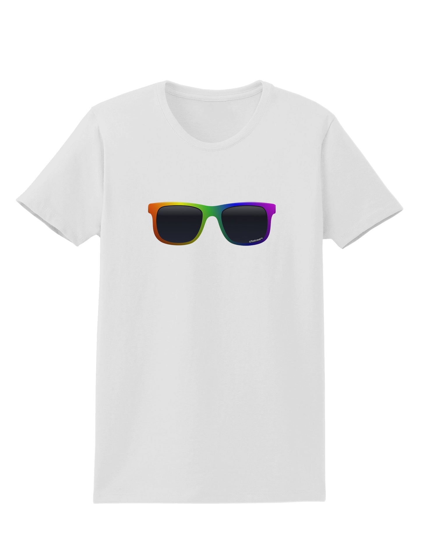 Pride Rainbow Glasses Womens T-Shirt by TooLoud-Womens T-Shirt-TooLoud-White-X-Small-Davson Sales