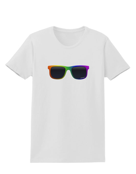 Pride Rainbow Glasses Womens T-Shirt by TooLoud-Womens T-Shirt-TooLoud-White-X-Small-Davson Sales