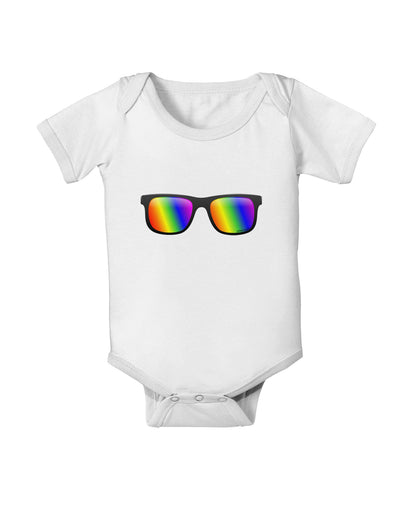 Pride Rainbow Lenses Baby Romper Bodysuit by TooLoud-Baby Romper-TooLoud-White-06-Months-Davson Sales