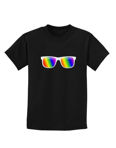 Pride Rainbow Lenses Childrens Dark T-Shirt by TooLoud-Childrens T-Shirt-TooLoud-Black-X-Small-Davson Sales