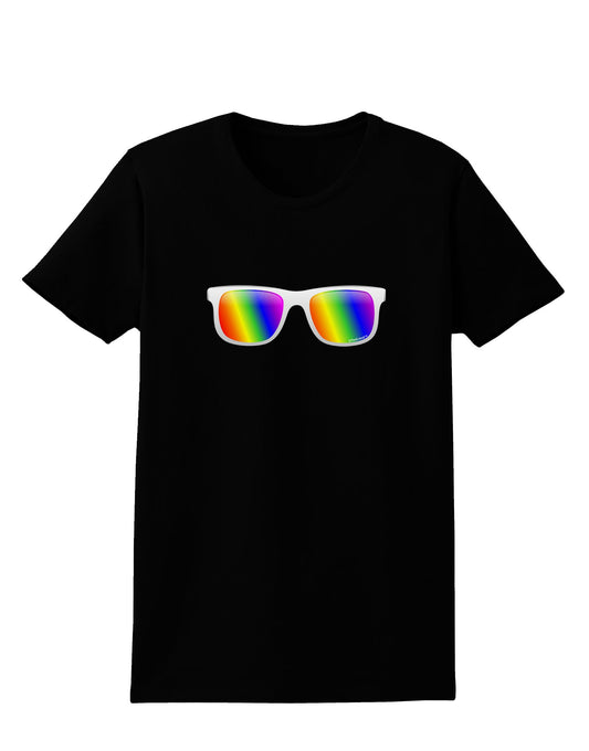 Pride Rainbow Lenses Womens Dark T-Shirt by TooLoud-Womens T-Shirt-TooLoud-Black-X-Small-Davson Sales
