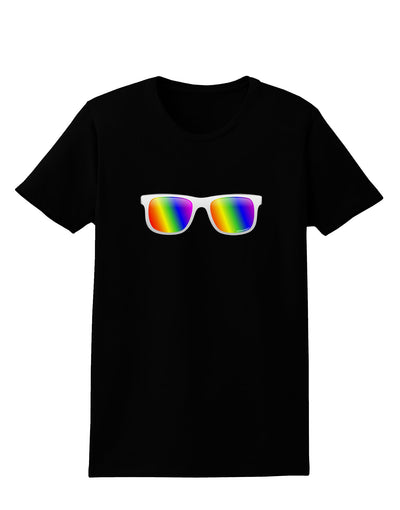 Pride Rainbow Lenses Womens Dark T-Shirt by TooLoud-Womens T-Shirt-TooLoud-Black-X-Small-Davson Sales