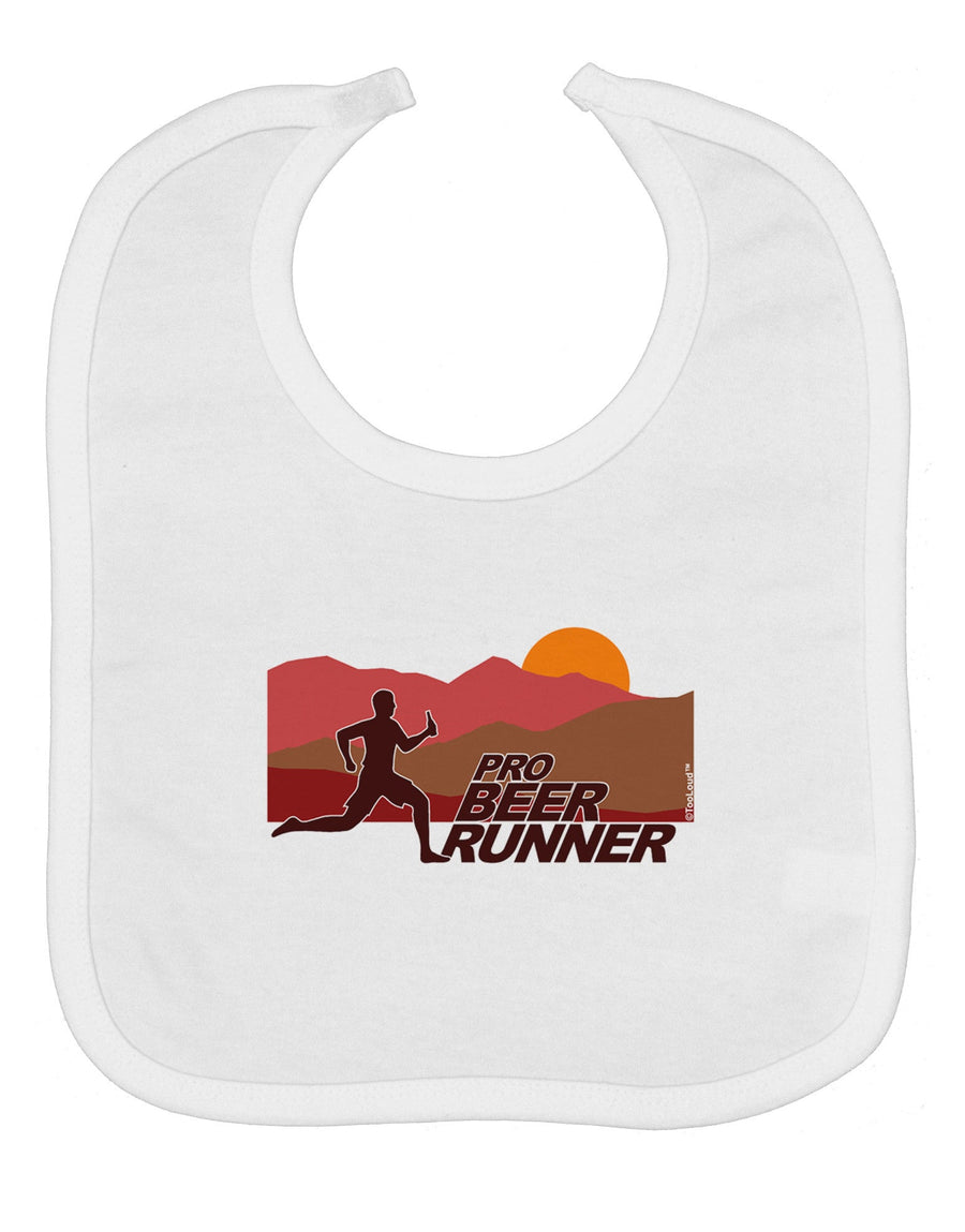 Pro Beer Runner Man Baby Bib