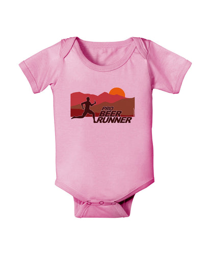 Pro Beer Runner Man Baby Romper Bodysuit-Baby Romper-TooLoud-Pink-06-Months-Davson Sales