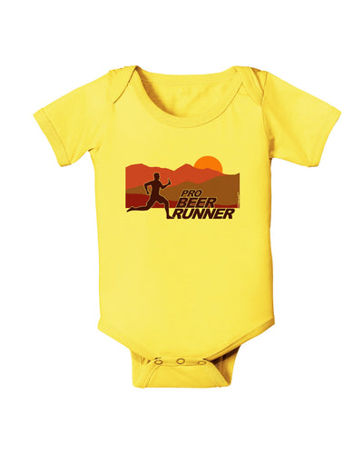 Pro Beer Runner Man Baby Romper Bodysuit-Baby Romper-TooLoud-Yellow-06-Months-Davson Sales