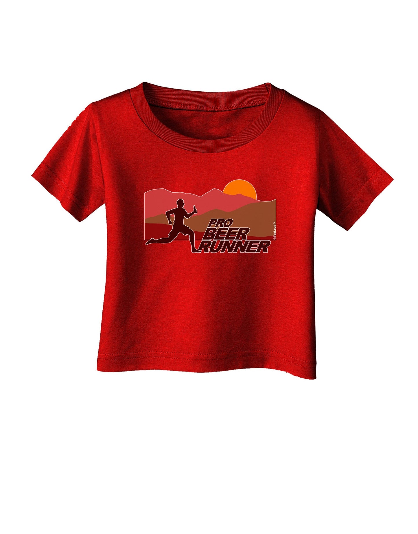 Pro Beer Runner Man Infant T-Shirt Dark-Infant T-Shirt-TooLoud-Red-06-Months-Davson Sales