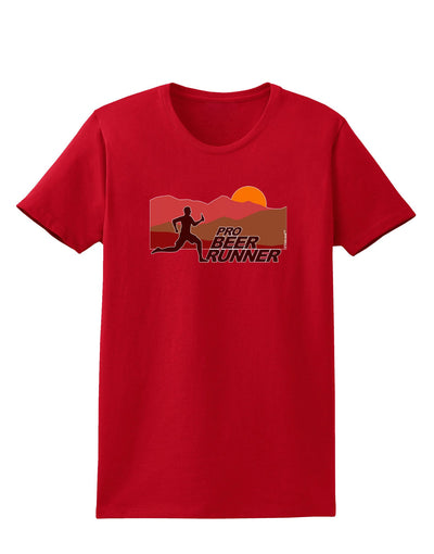 Pro Beer Runner Man Womens Dark T-Shirt-TooLoud-Red-X-Small-Davson Sales