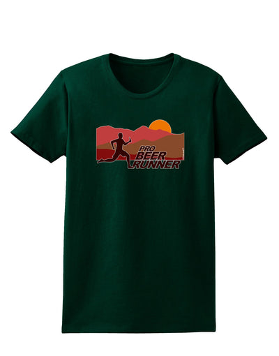 Pro Beer Runner Man Womens Dark T-Shirt-TooLoud-Forest-Green-Small-Davson Sales