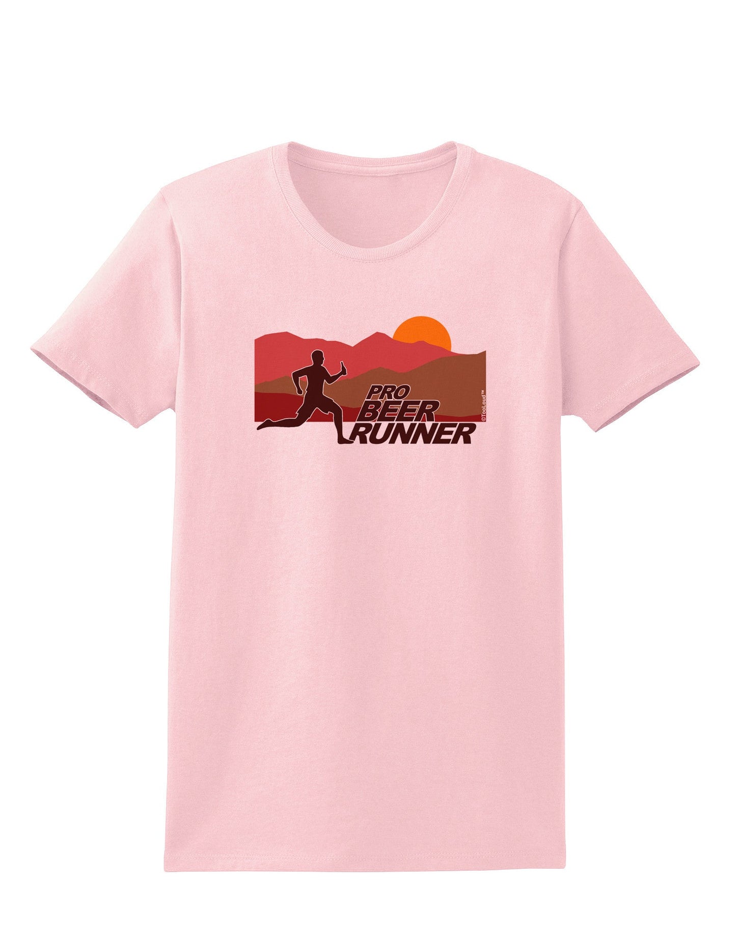 Pro Beer Runner Man Womens T-Shirt-Womens T-Shirt-TooLoud-PalePink-X-Small-Davson Sales