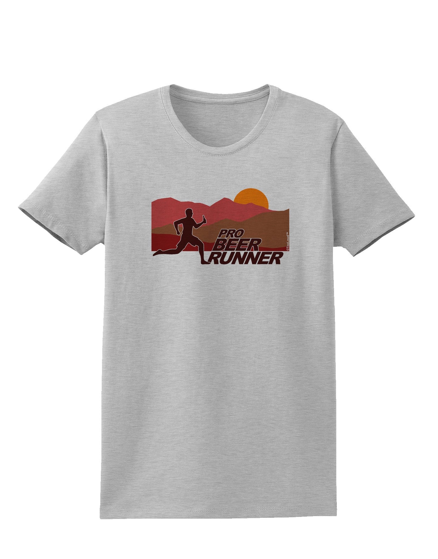Pro Beer Runner Man Womens T-Shirt-Womens T-Shirt-TooLoud-AshGray-X-Small-Davson Sales